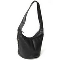 Vaquetta Leather Hobo Bag w/ Side Zip Pocket